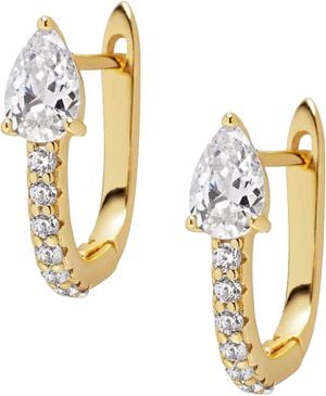 Women's Gold CZ Hoops