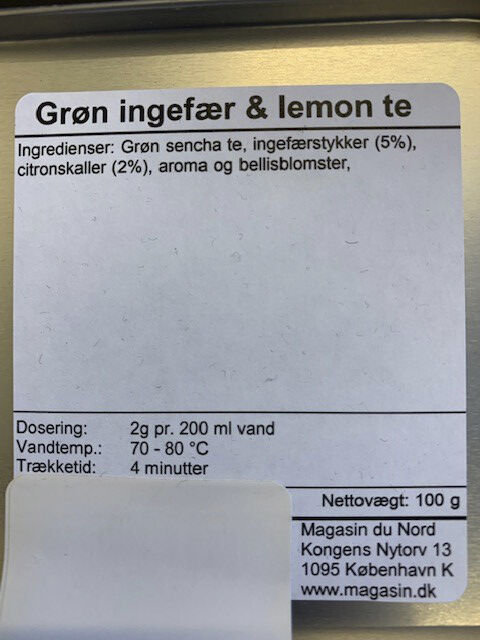 Magasin Gr&oslash;n Ingef&aelig;r & Lemon te