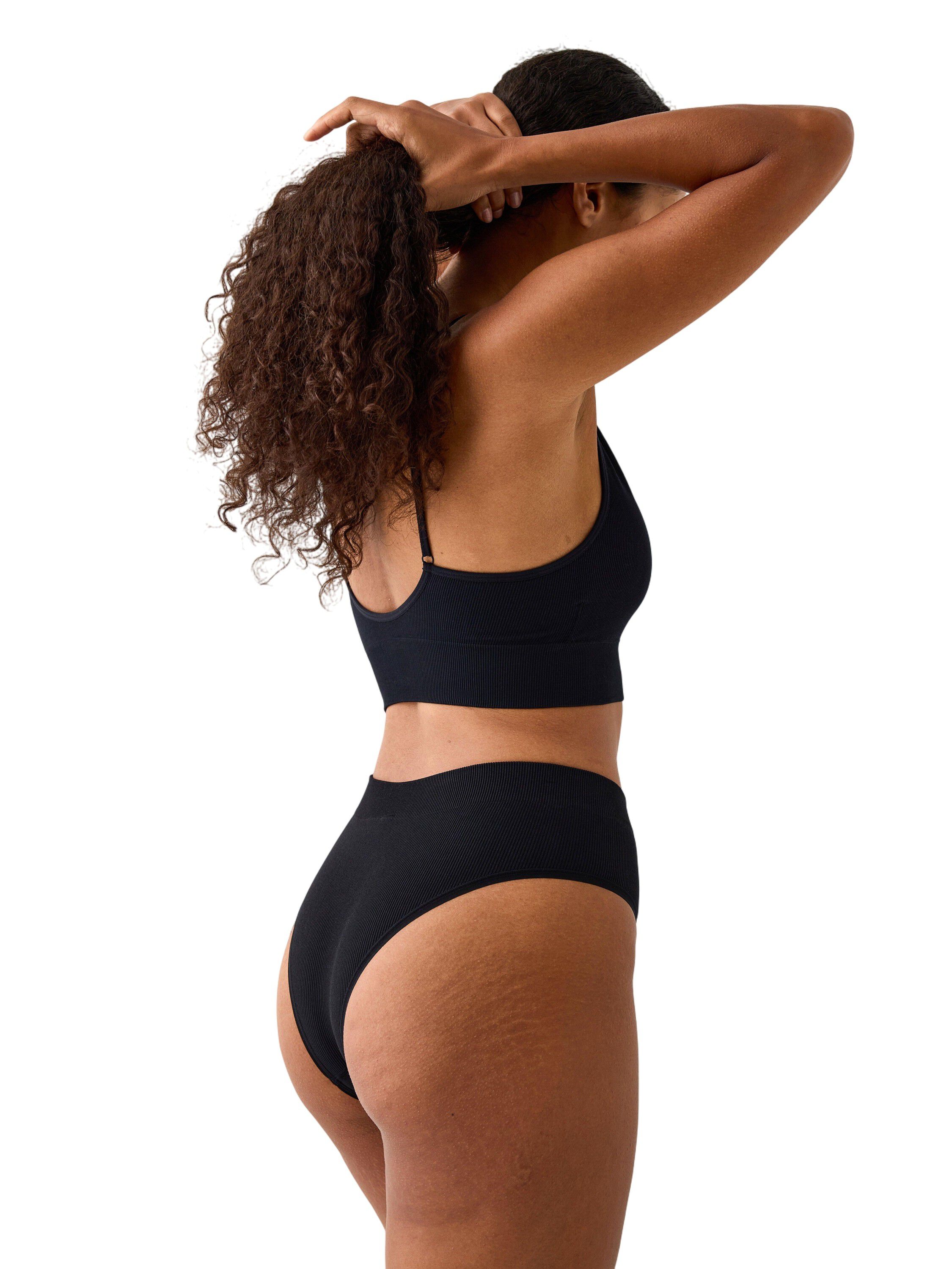High waist brazilian briefs with a