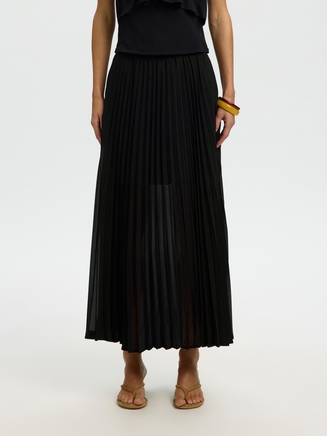Slfmillie Hw Ankle Plisse Skirt B