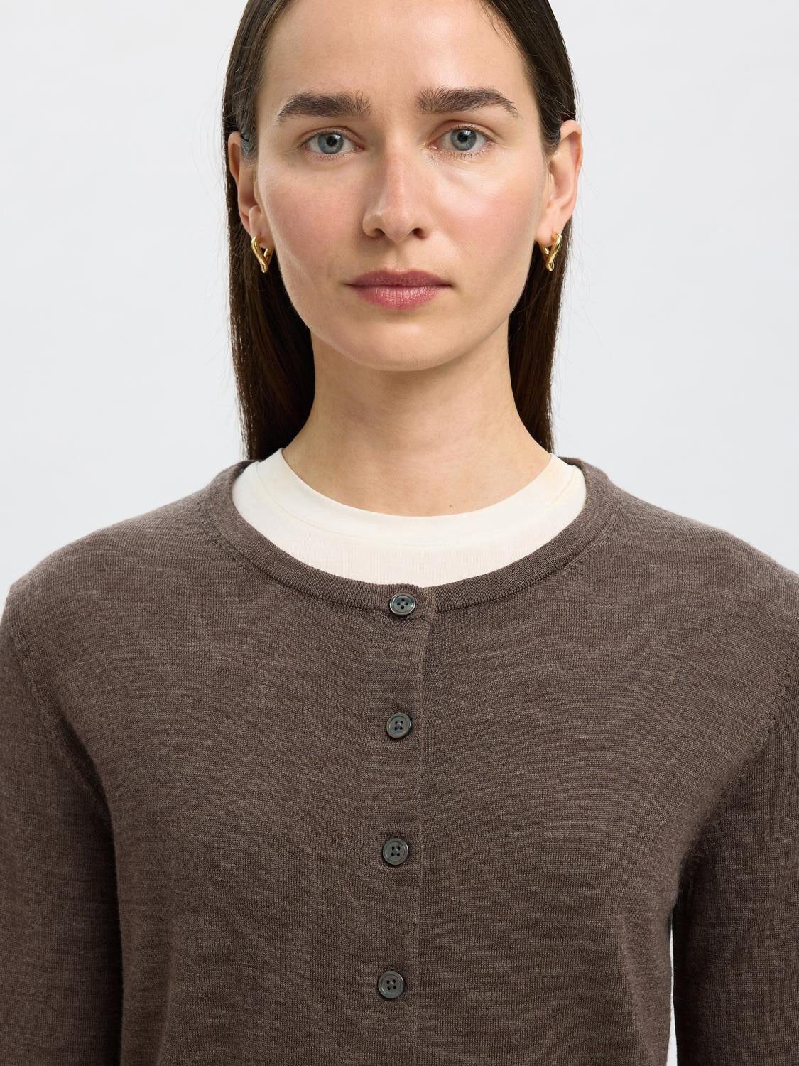 SLFTHEA LS KNIT 100% MERINO WOOLCARDIGAN NOO