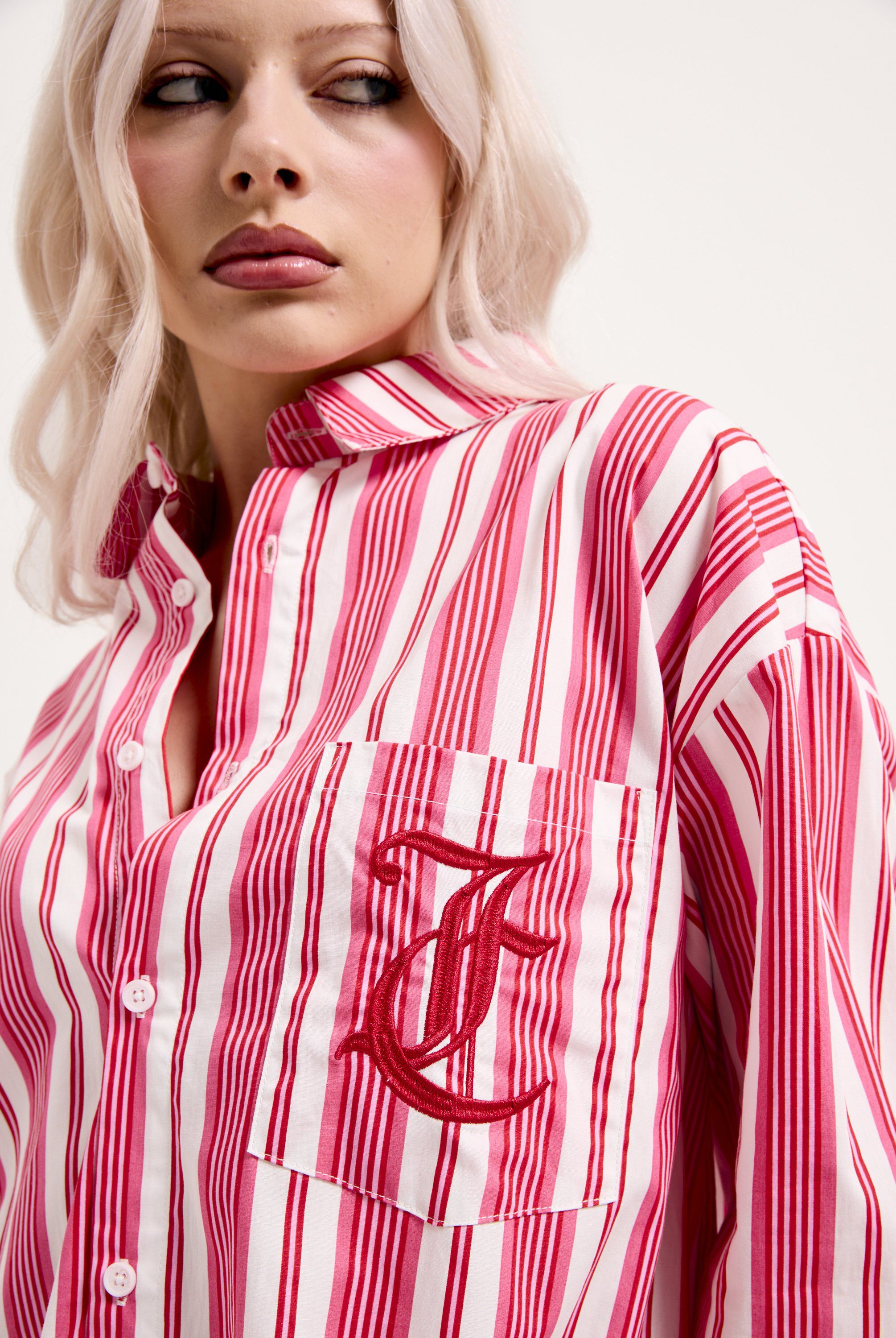 COTTON STRIPE SLEEP LS SHIRT + PANT SET