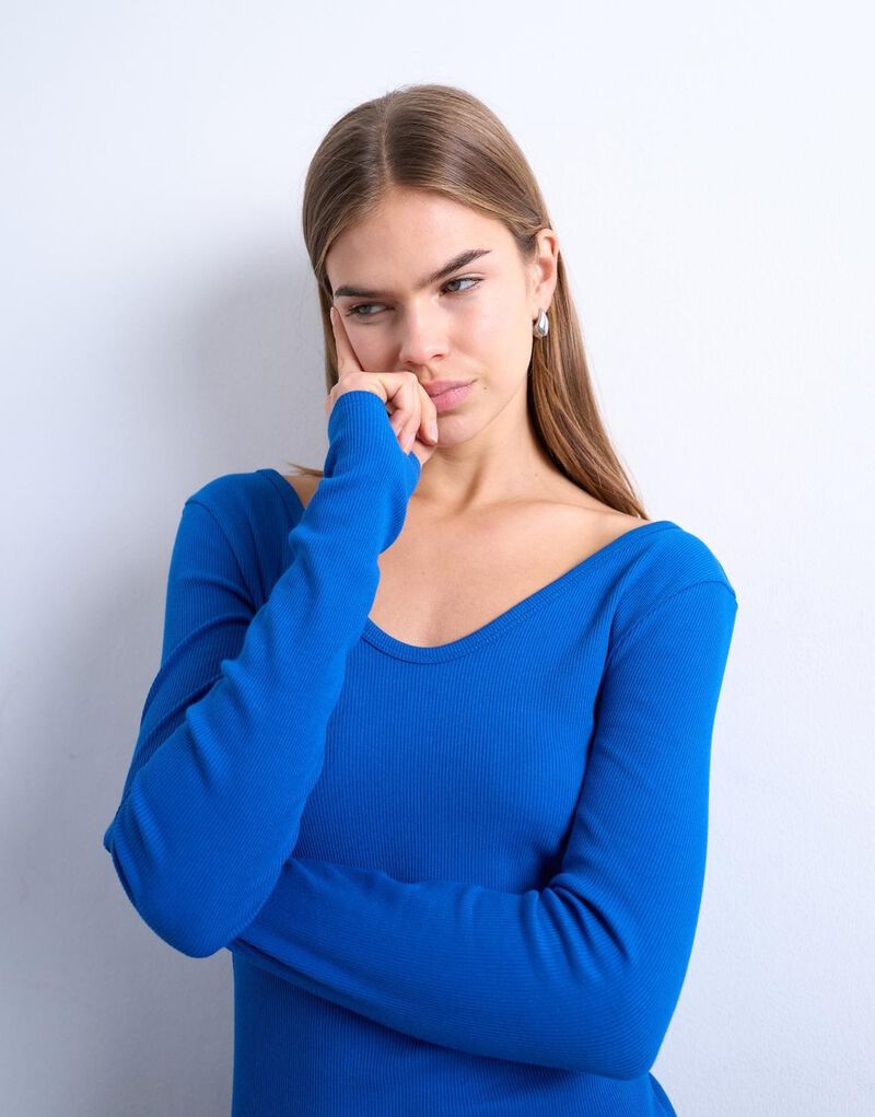 Tswendy Ls V-Neck Top Jrs