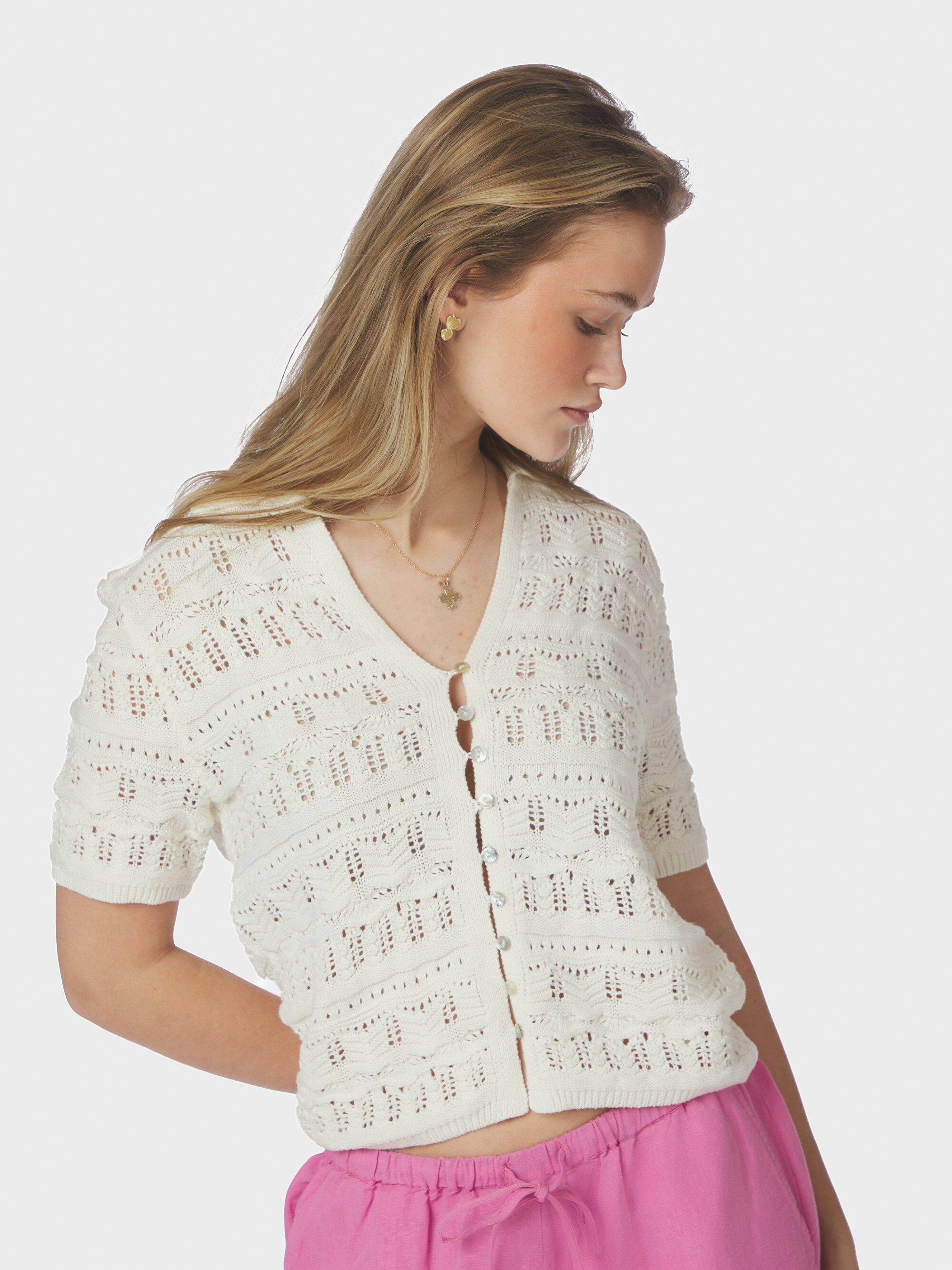 Marisini Stitch Polo Knit Top