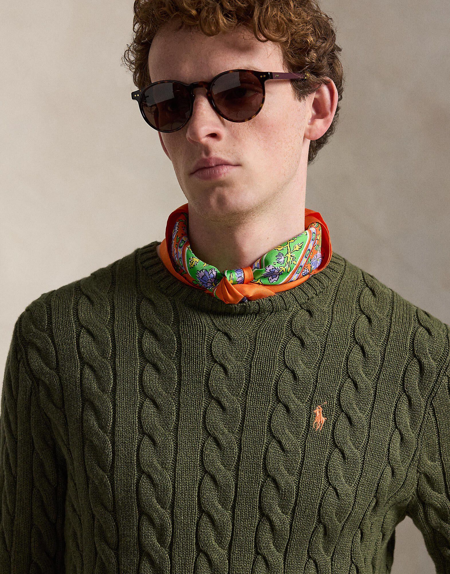 Cable-Knit Cotton Sweater