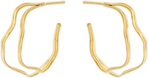 Small Double Wave Hoops size 23 mm