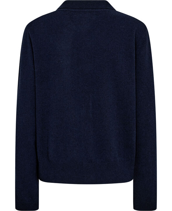 Mabel 15 Langærmede polo strikcardigan - 100% Cashmere