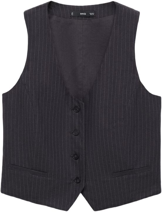 Linen-blend suit waistcoat