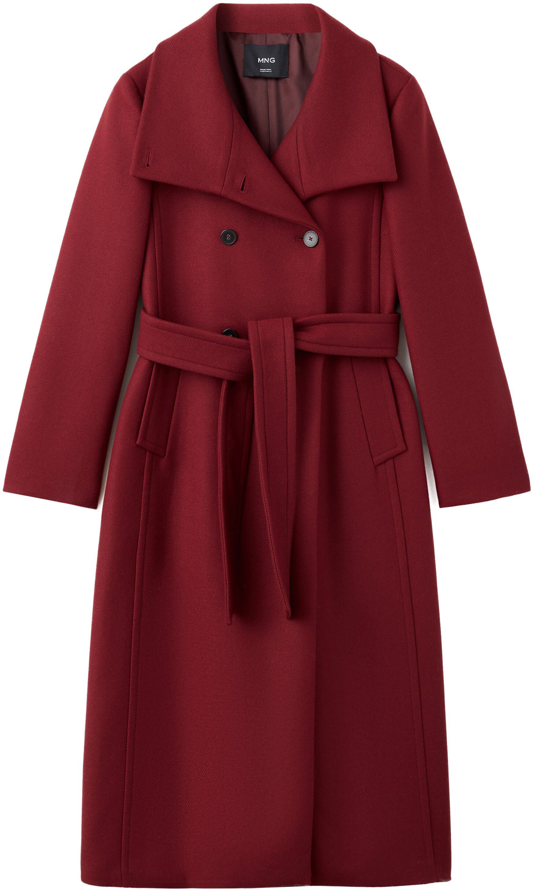 Manteco wool coat with funnel neck