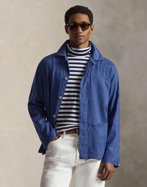 Stretch Linen-Cotton Overshirt