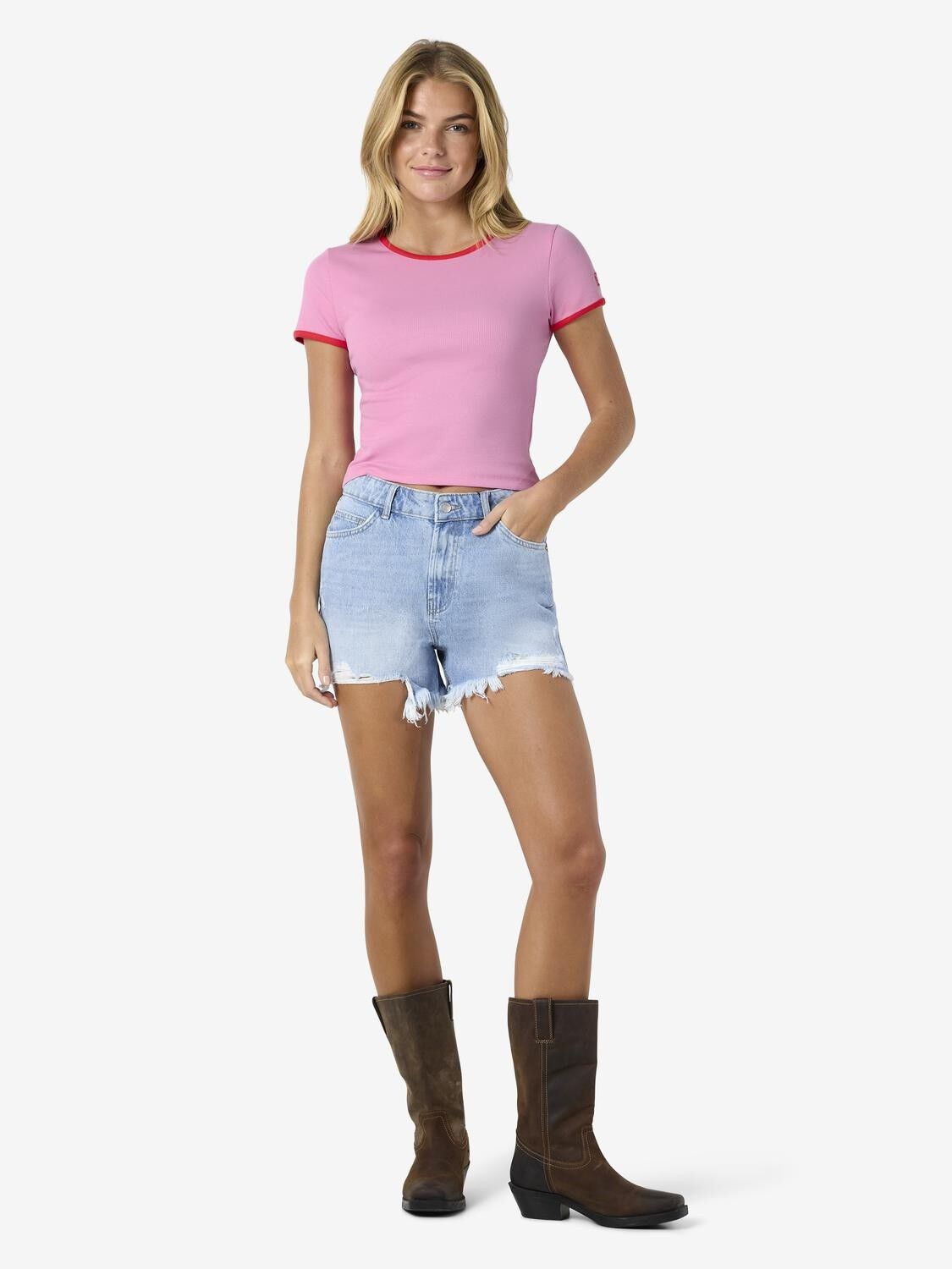 NMJUDY S/S CONTRAST T-SHIRT JRS FWD