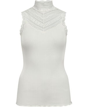 RWBenita Silk SL Turtleneck Lace Top