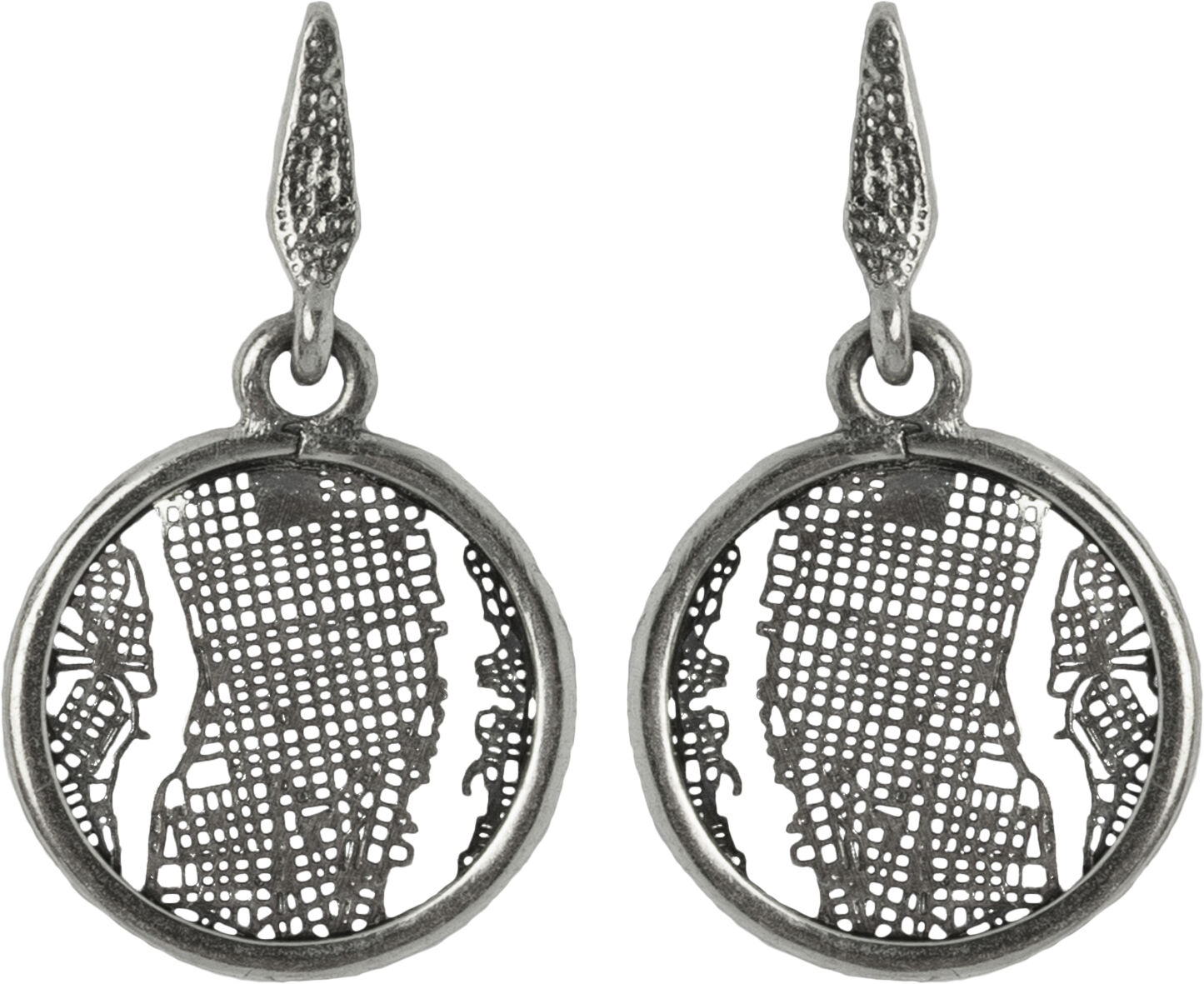 Manhattan &oslash;restikker. M&aring;l: 3 x 1.7 cm.