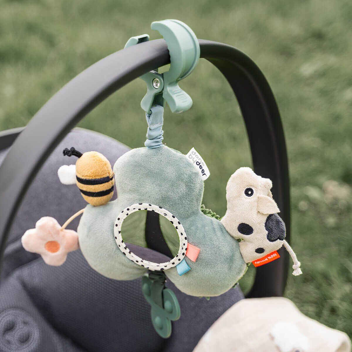 Aktivitetsspejl m/clip Tiny farm Gr&oslash;n