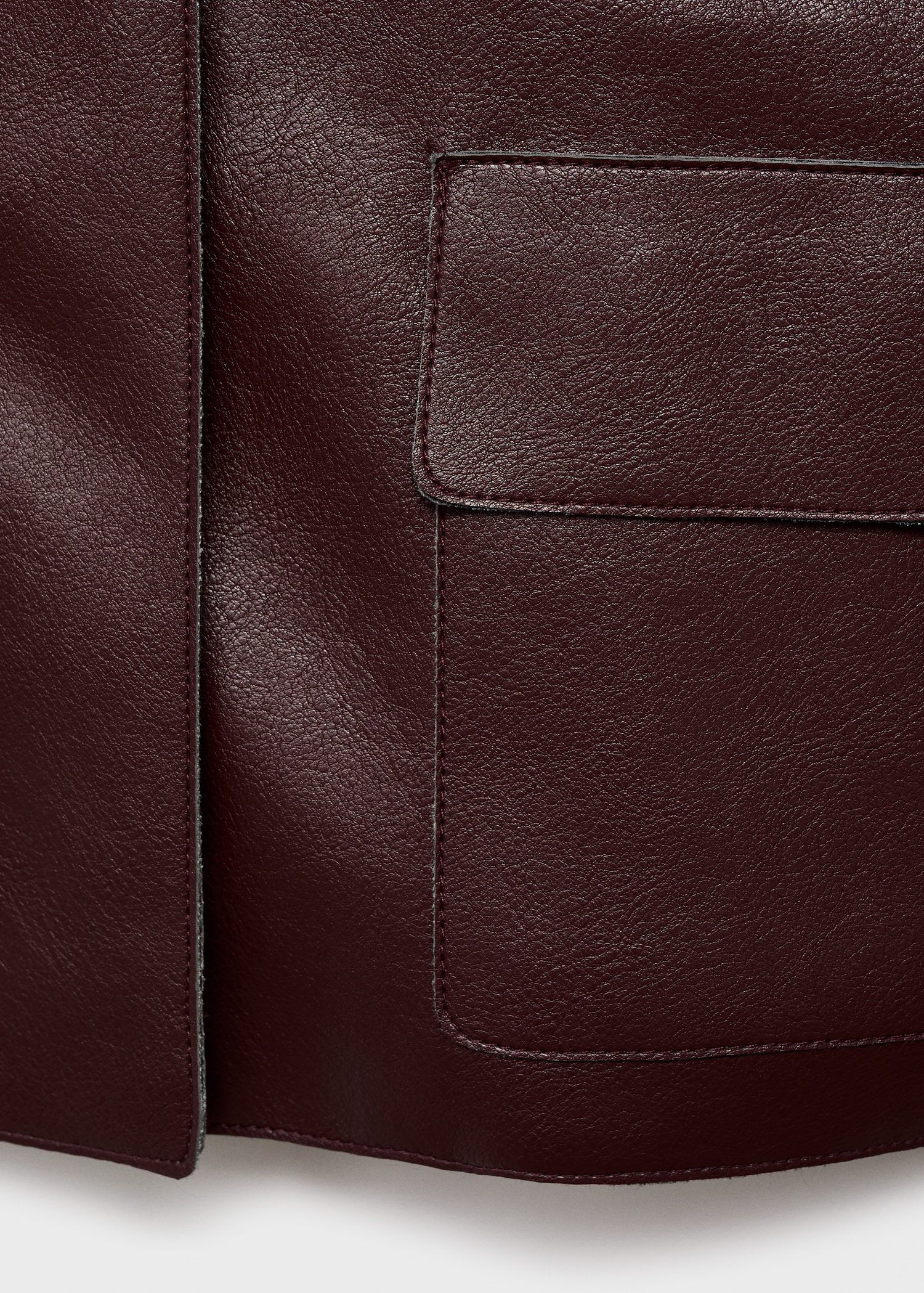 Leather-effect jacket with pockets