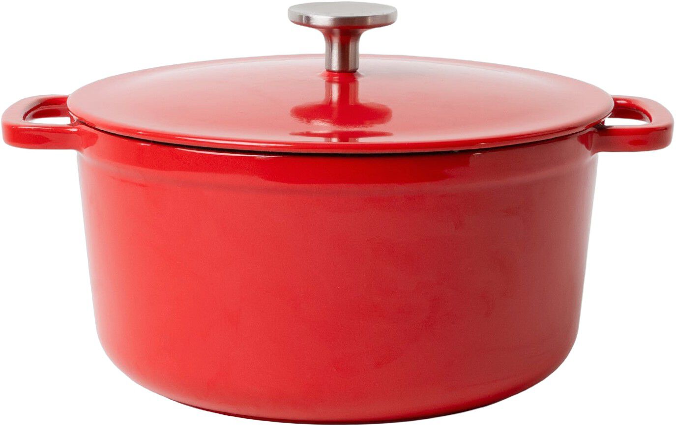 Emaljeret st&oslash;bejernsgryde 4,5L - Cardenau R&oslash;d