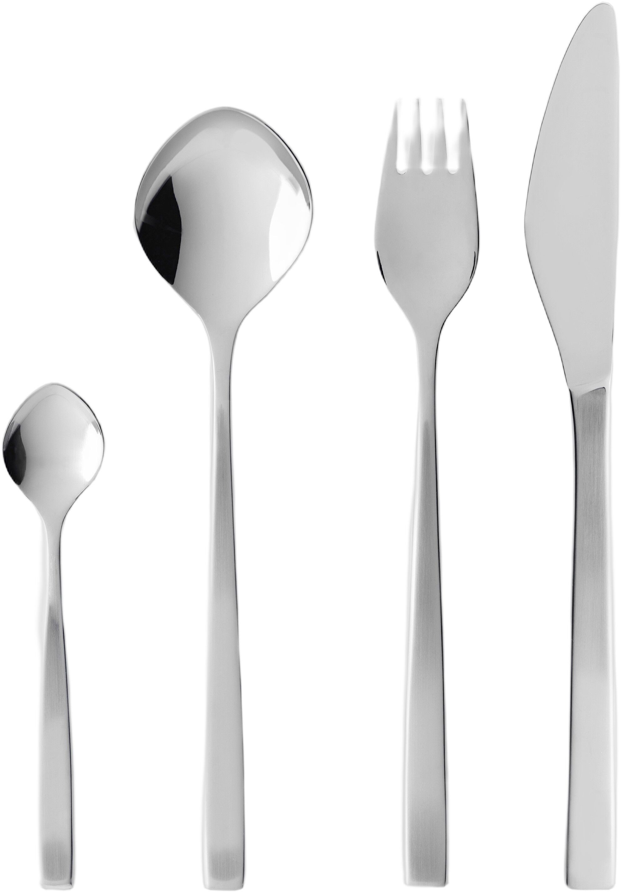 Bestiks&aelig;t Fuga 16 dele Mat/Blankt st&aring;l