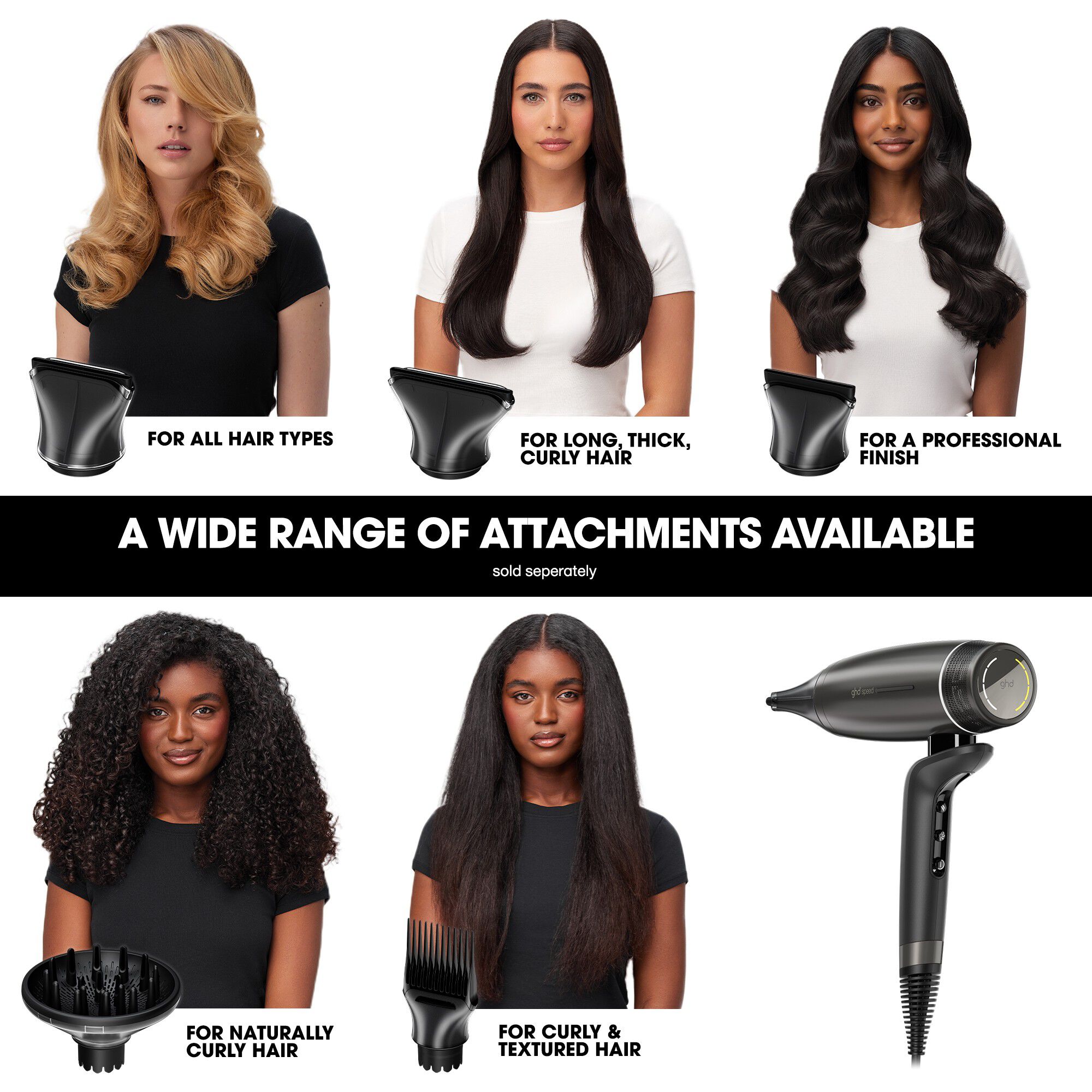 ghd Speed - Hair Dryer Titanium Black