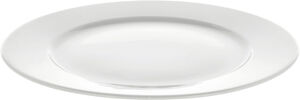 Tallerken flad med fane Eventail 28 cm Hvid