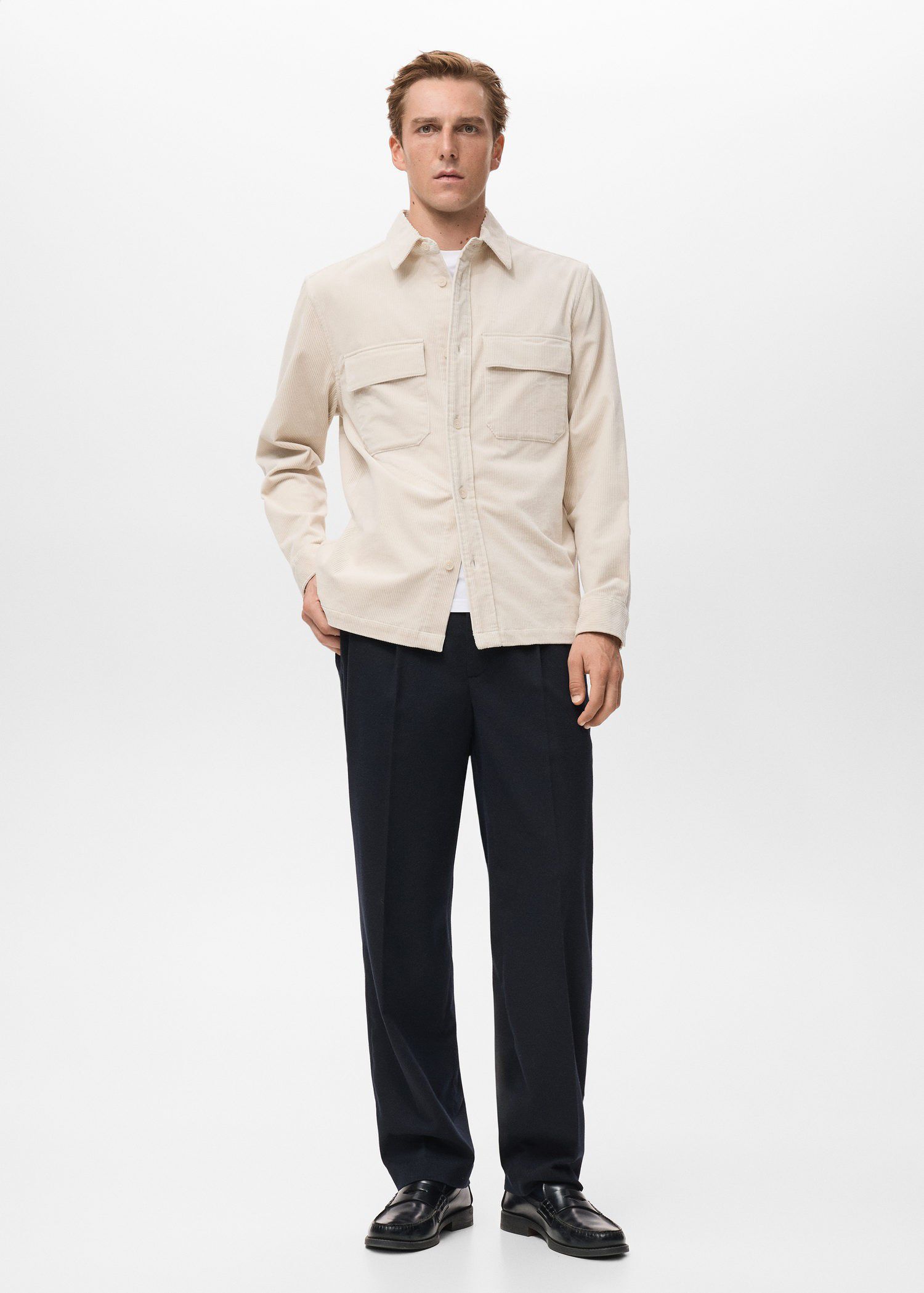 Corduroy overshirt with pockets