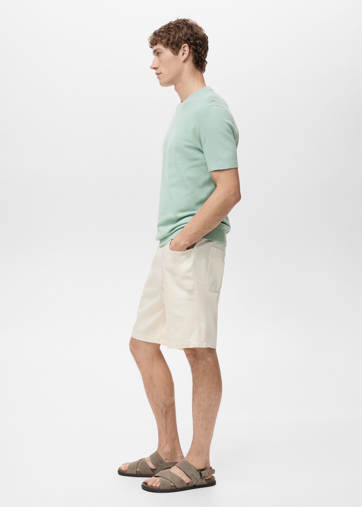 Cotton fine-knit t-shirt