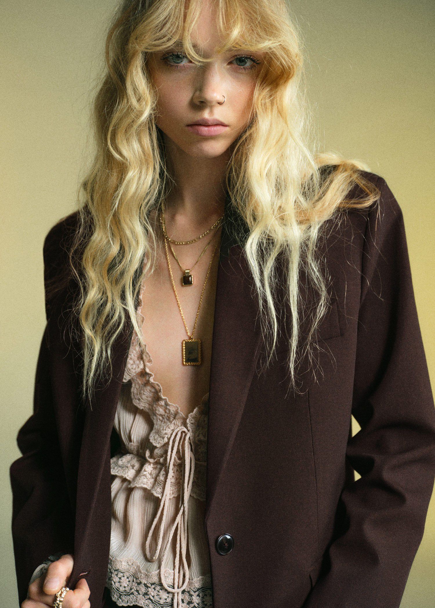 Straight-fit suit jacket