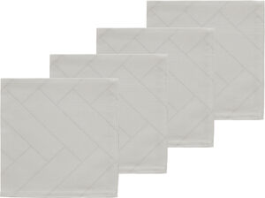 Stofservietter Tiles Light grey 4 stk.