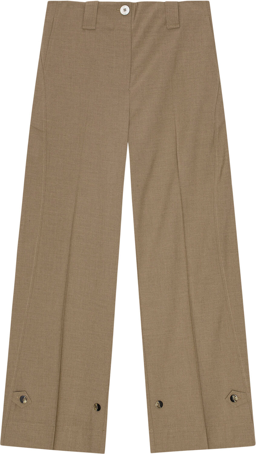 Drapey Melange Mid Waist Pants