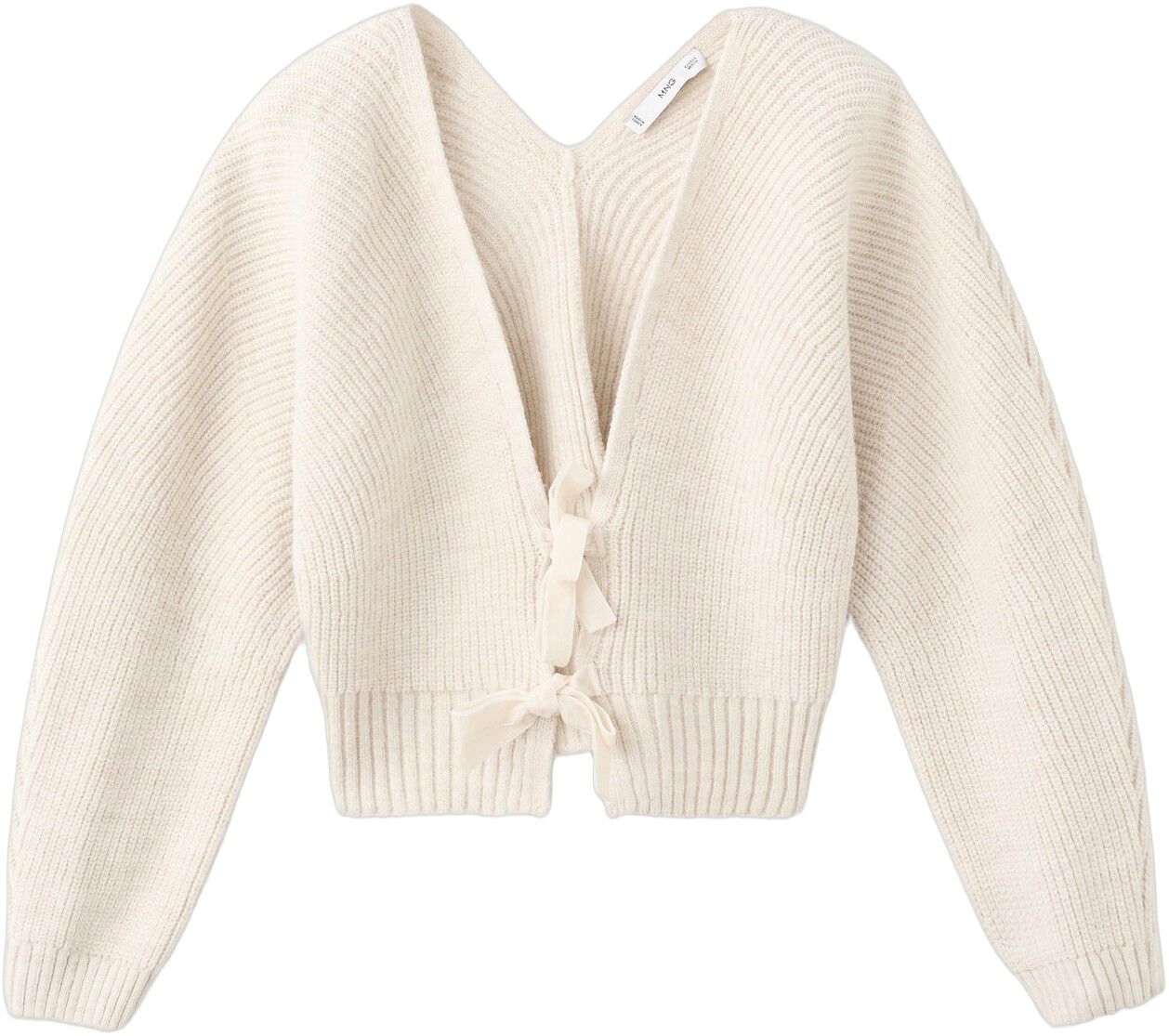 V-neck cardigan with bows