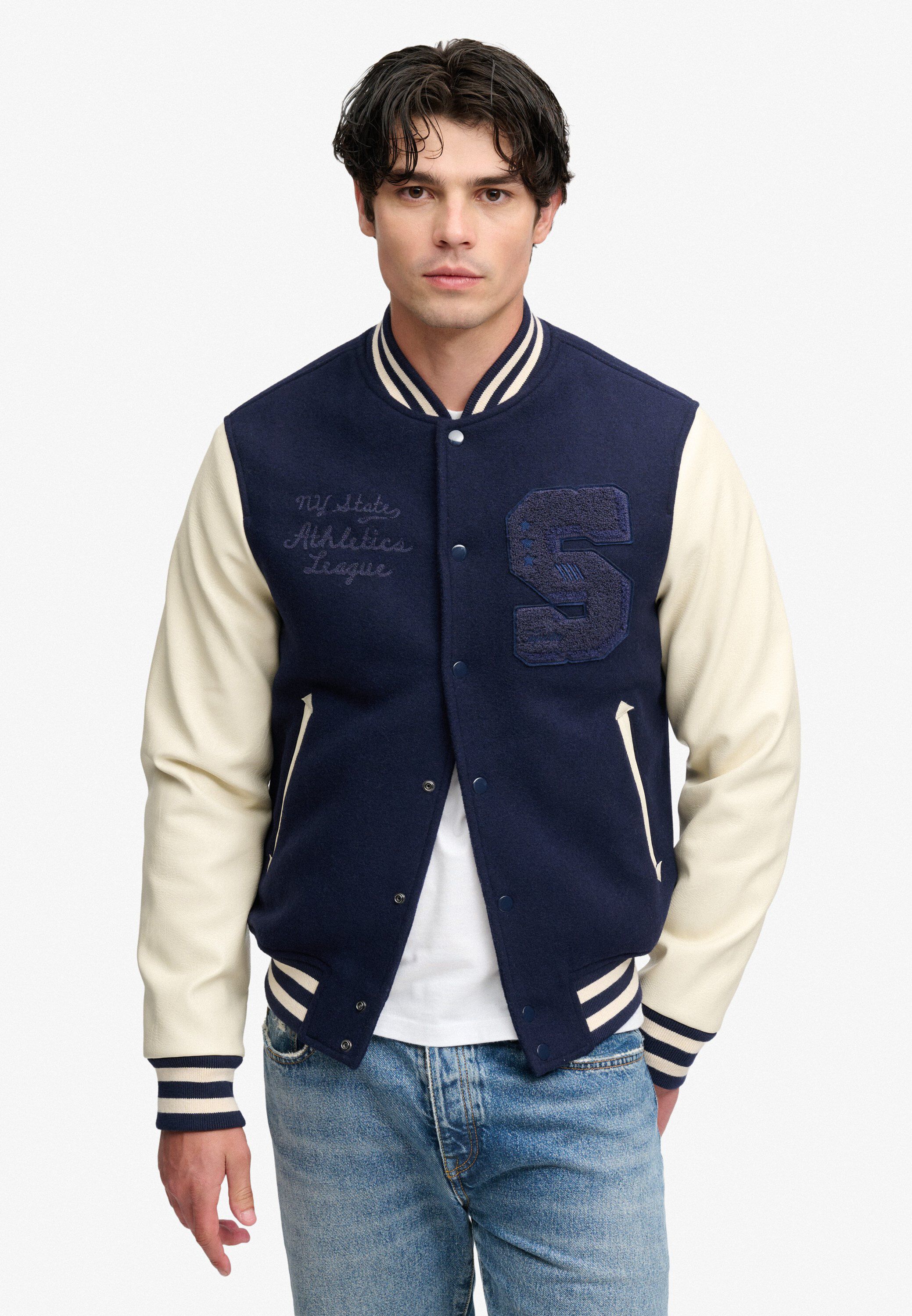 VINTAGE PATCHED VARSITY JKT