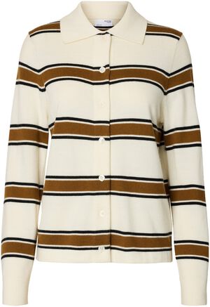 SLFTHEA LS KNIT BUTTON COLLAR NECK