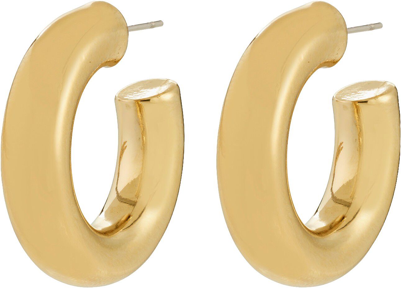 PHASE large hoops gold-plated