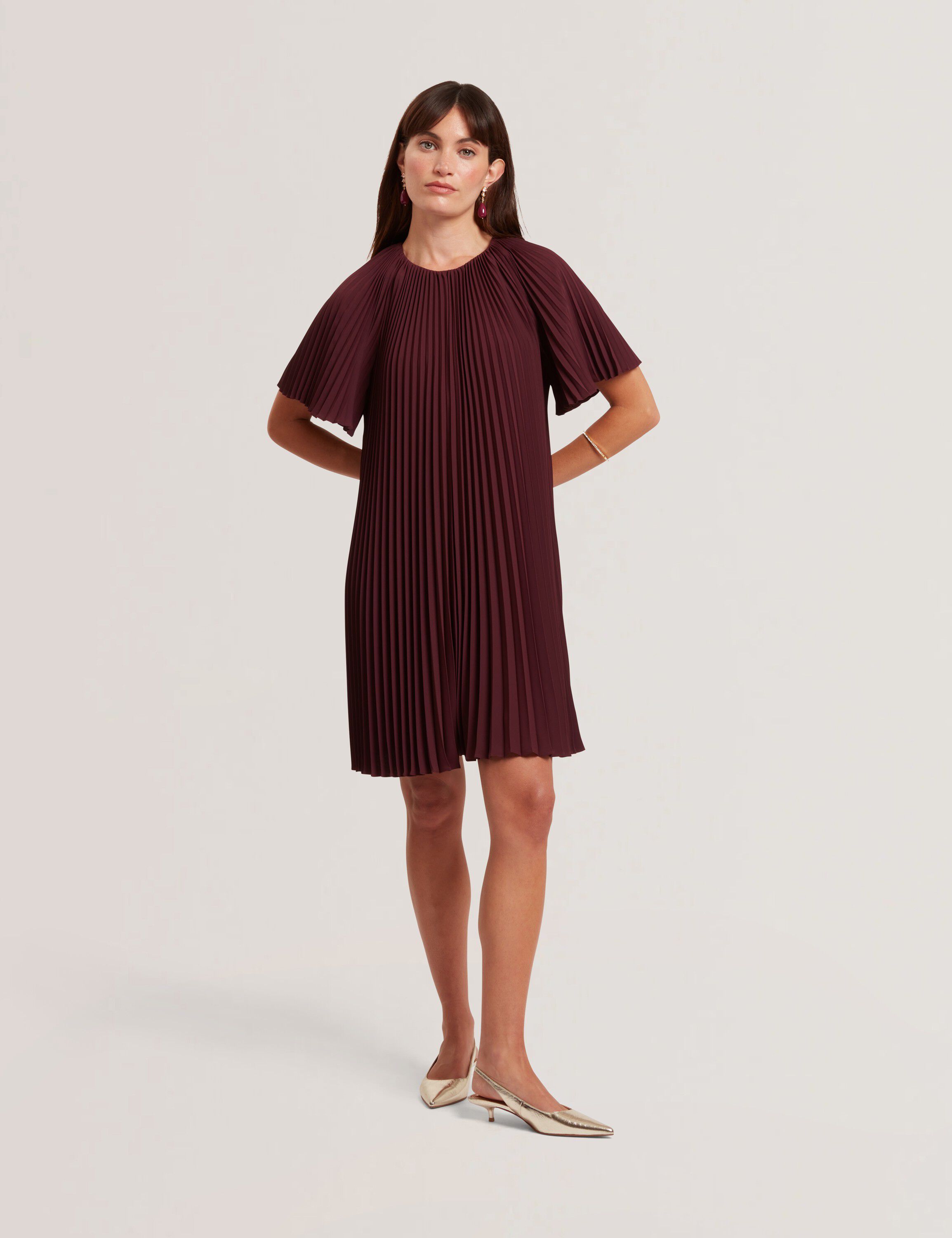 CONVALA Short Sleeve Pleated Mini D