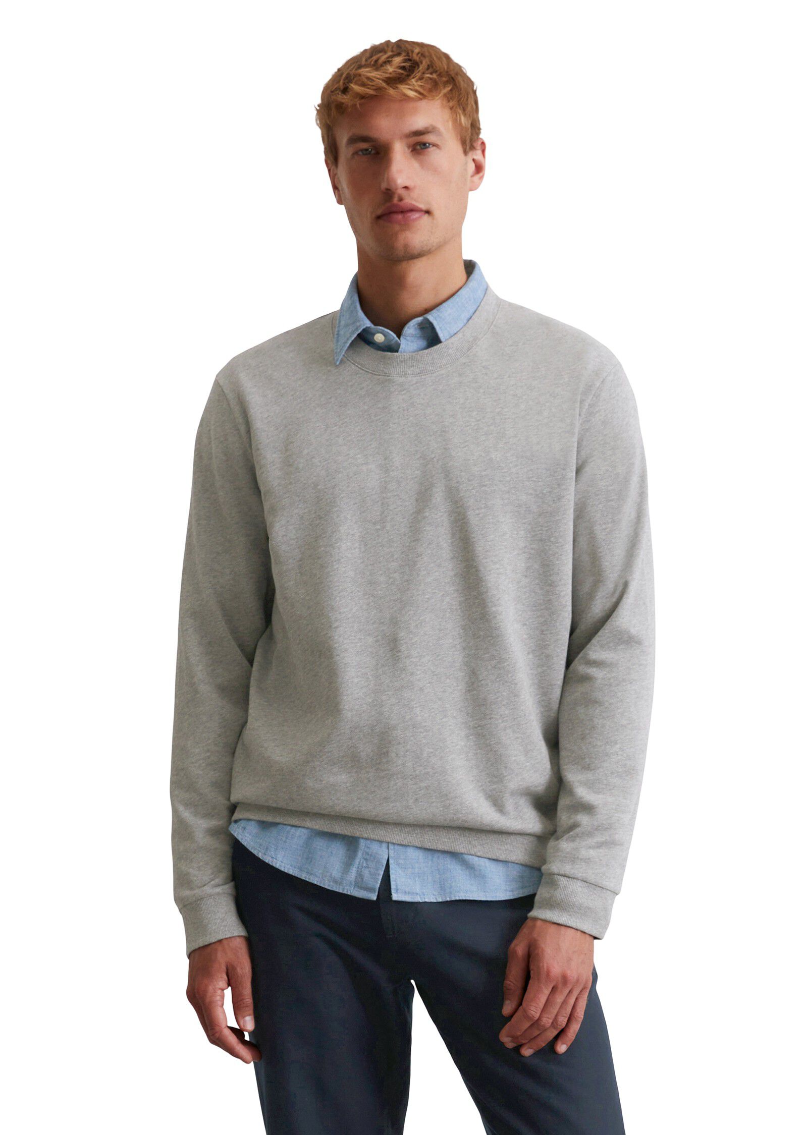 Sweatshirt, long sleeve, ribbed cre