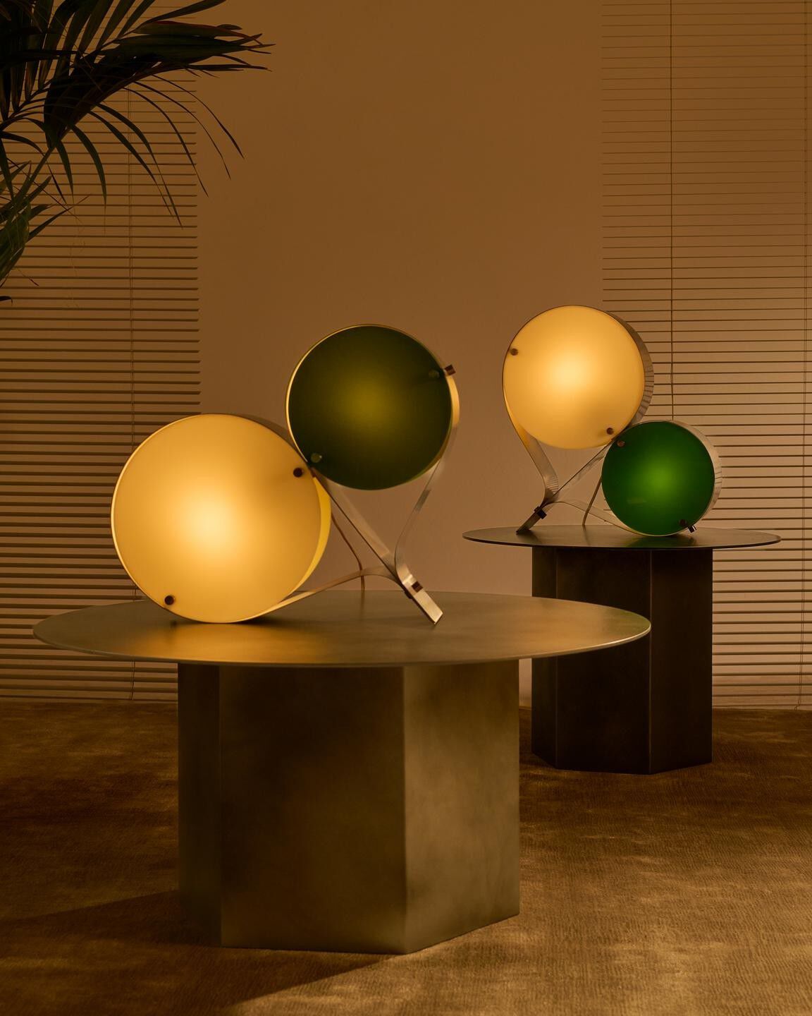 Coppia Table Lamp, Steel, EU Base: Bronze Steel, Shade: Ivor