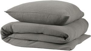 Stonewashed muslin sengesæt Shadow