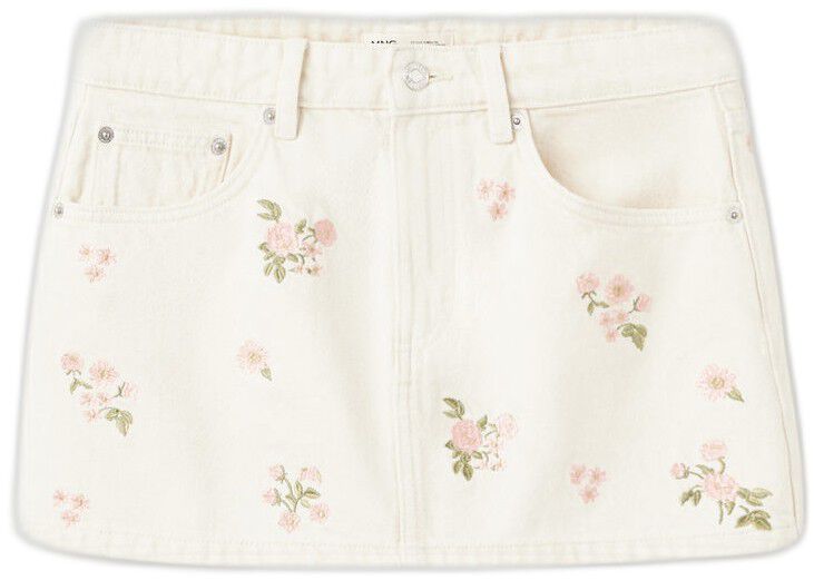 Floral embroidery skirt