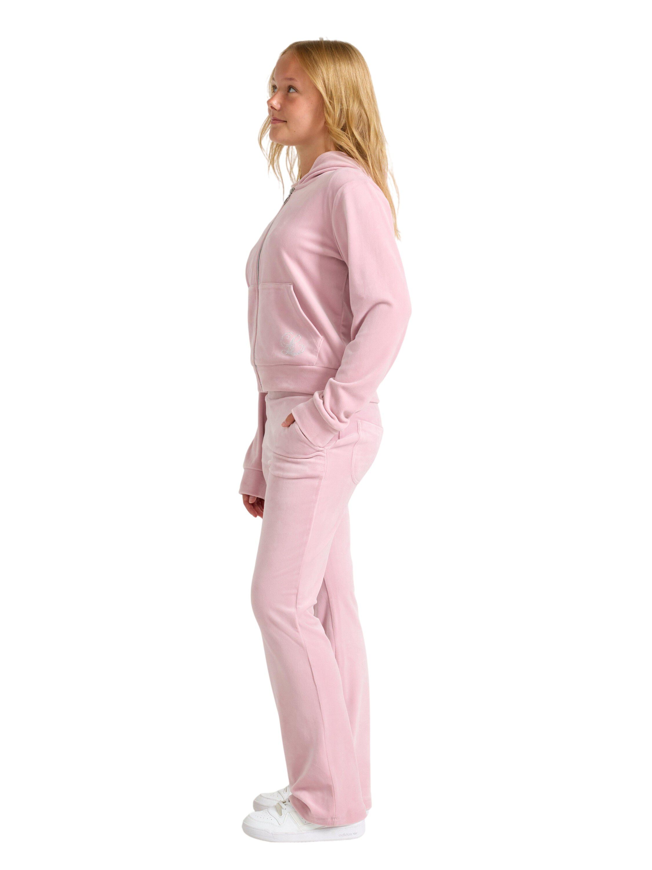 Soft jersey trousers in velour with