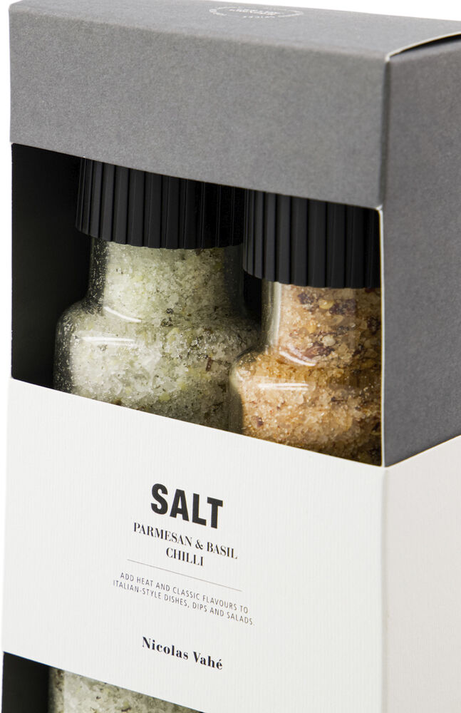 Gave&aelig;ske, Nicolas Vah&eacute; Parmesan & Basil salt & Chilli salt