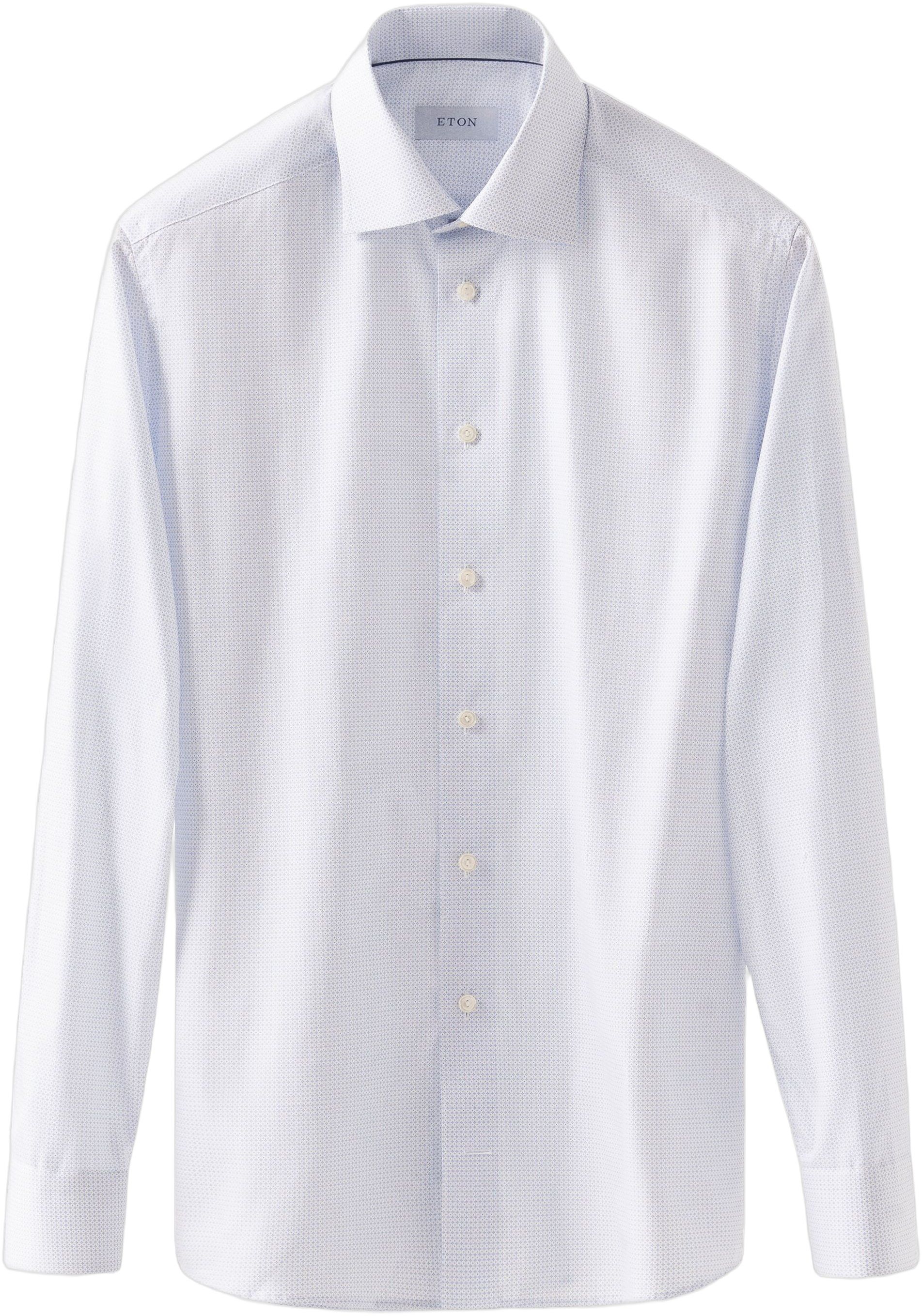 Light Blue Micro Print Shirt - Contemporary Fit