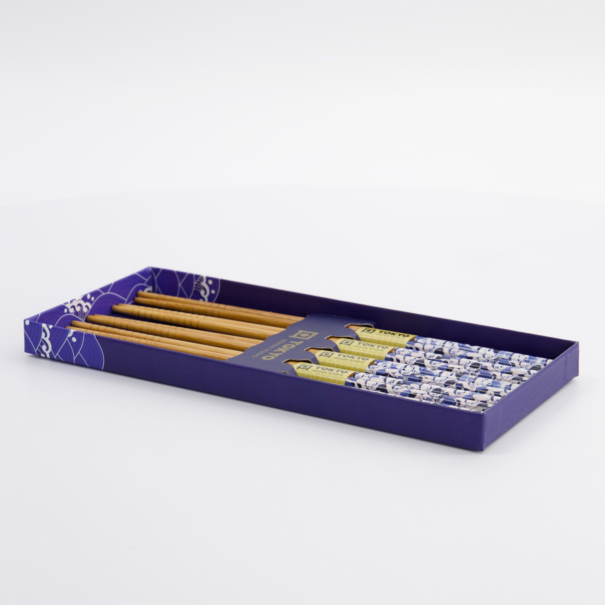 Chopstick Giftset/5 Blue Lucky Cat 33522 1/100
