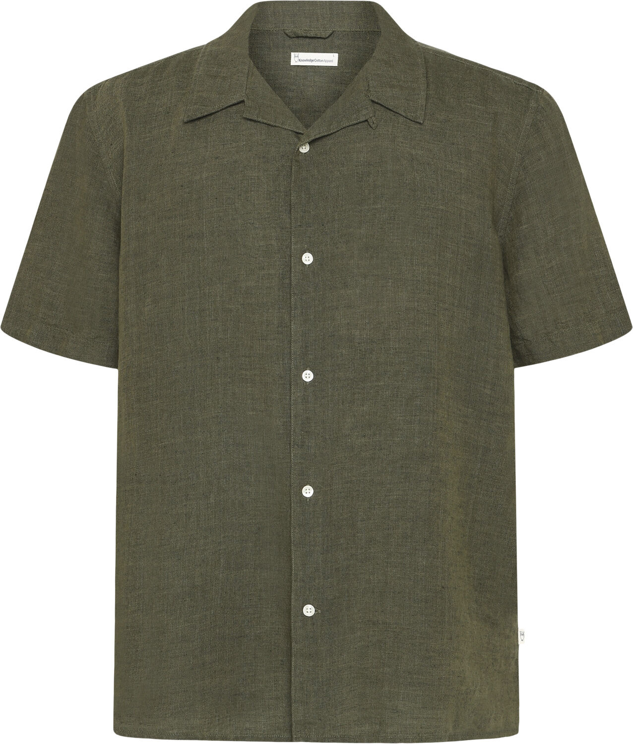 Box fit short sleeved linen shirt GOTS/Vegan