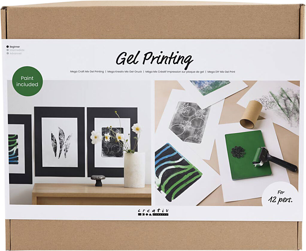 Mega DIY Mix Gel Print, Farvede prints