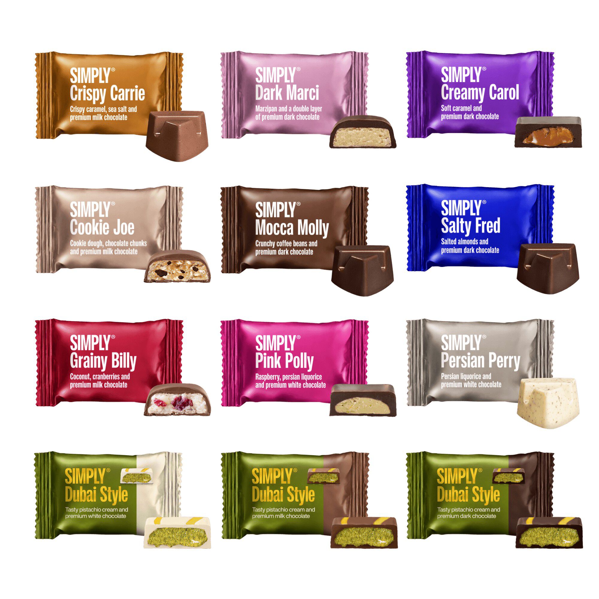 Simply&reg; Chokolade-julekalender Sharing Size (600g)