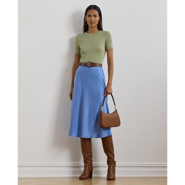 Satin Charmeuse Midi Skirt