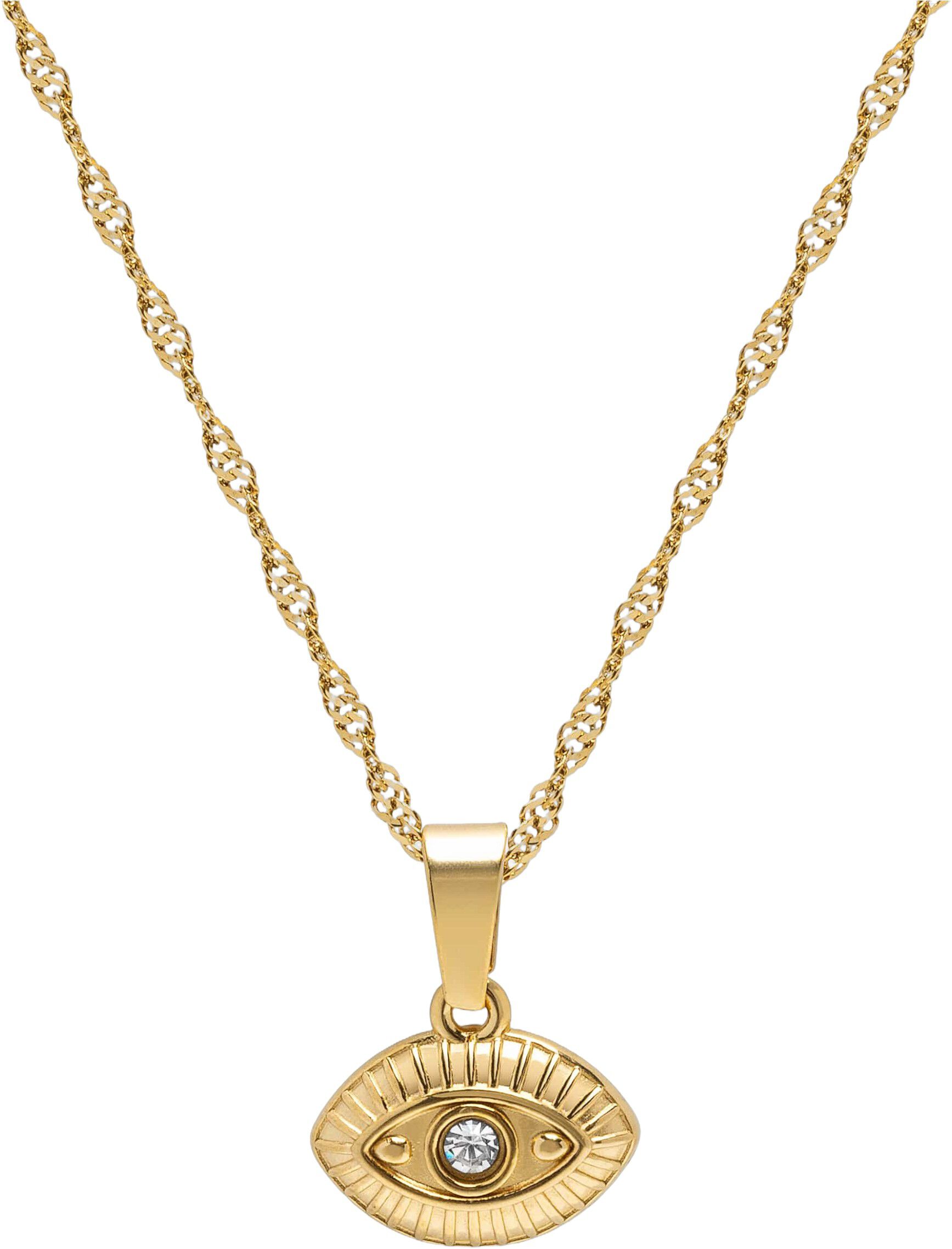 Women's Gold Evil Eye Pendant Necklace