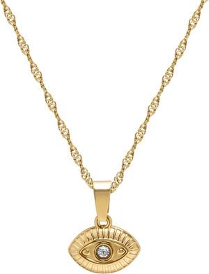 Women's Gold Evil Eye Pendant Necklace