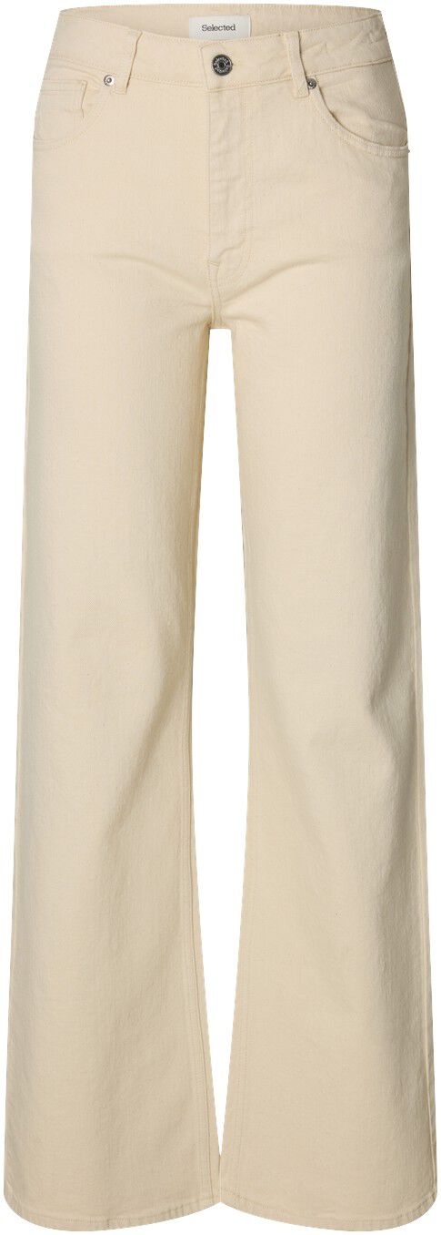 SLFWIDE BEA-KORI ECRU 609 HW JEANS