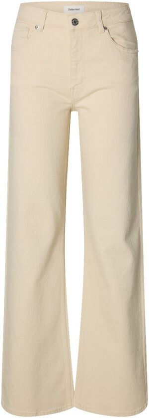 SLFWIDE BEA-KORI ECRU 609 HW JEANS