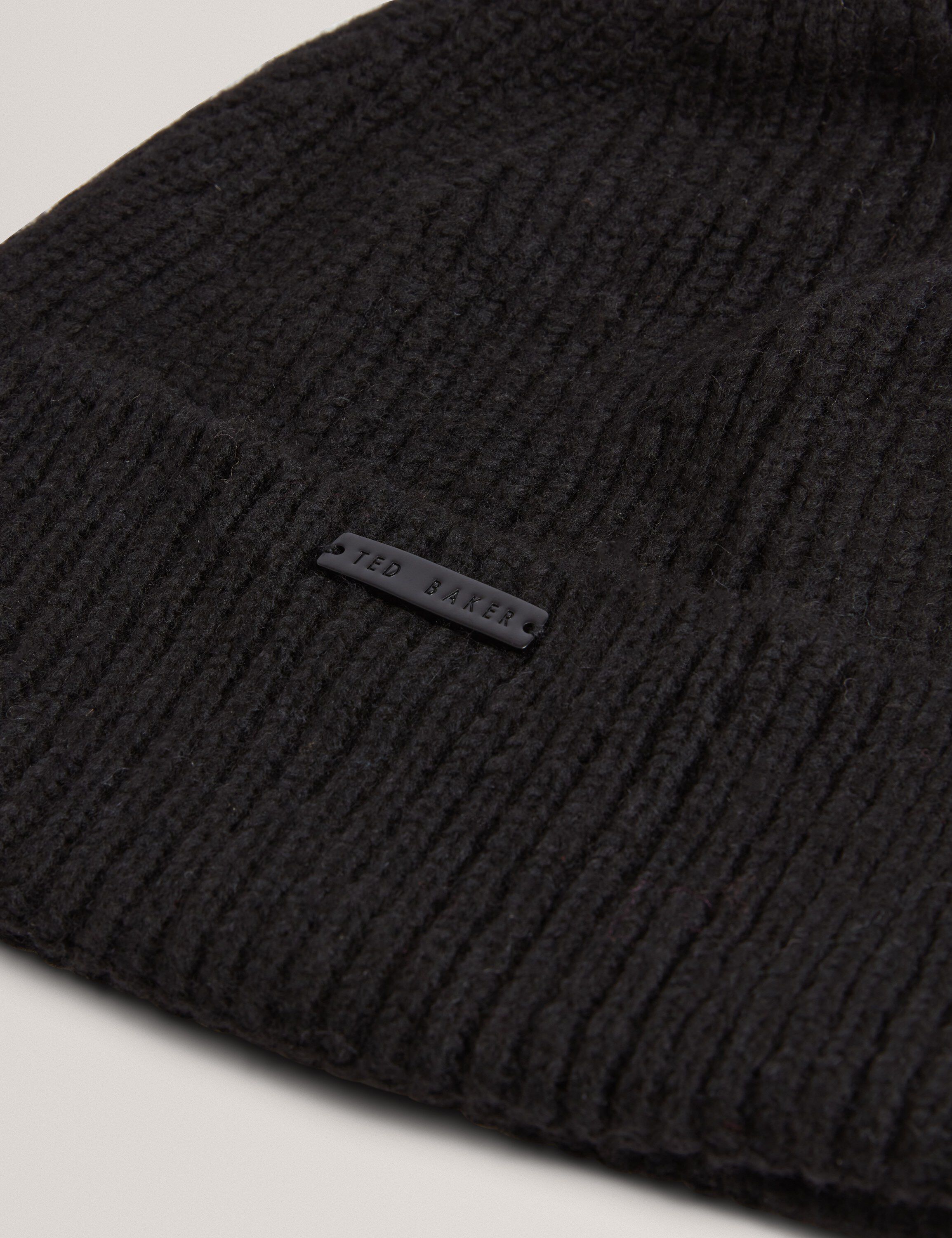 LIDIAAS Knitted Ribbed Beanie Hat